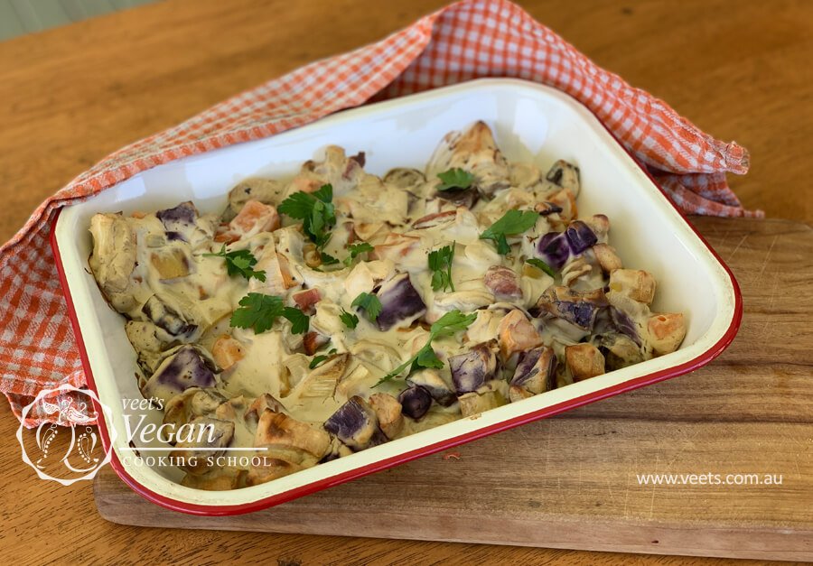 vege-bake-with-cauliflower-cheese.jpeg Vegetable Bake with Cauliflower Cheese Sauce